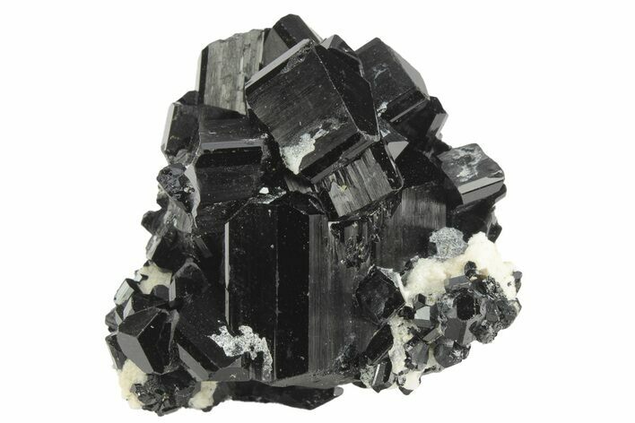 Black Tourmaline (Schorl) Crystals on Orthoclase - Namibia #239649